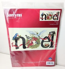 Janlynn Noel Birds Christmas Counted Cross Stitch Kit 15" X 7" SEALED