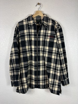 Vintage 90s Polo Ralph Lauren Full Zip Flannel Sz Large Plaid