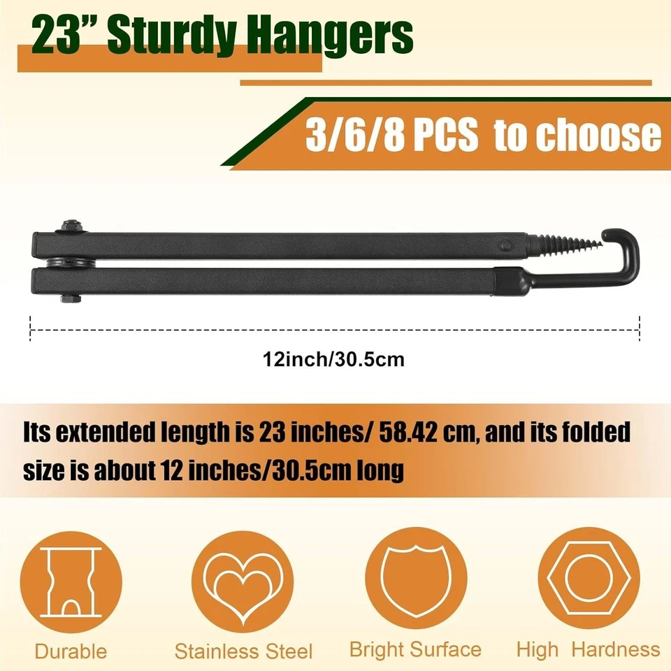 Multi-Purpose 6-Piece Alloy Steel Bow Hangers - Perfect for Archery Enthusiasts - Image 4 of 4