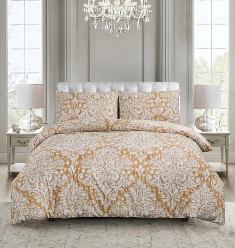 Royal Damask Gold | Duvet Cover Rich Cotton