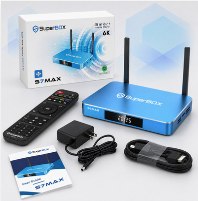 Streaming Box with all channel Superbox S7MAX 2026 VS VSEEBOX V6MAX MediaPlayer