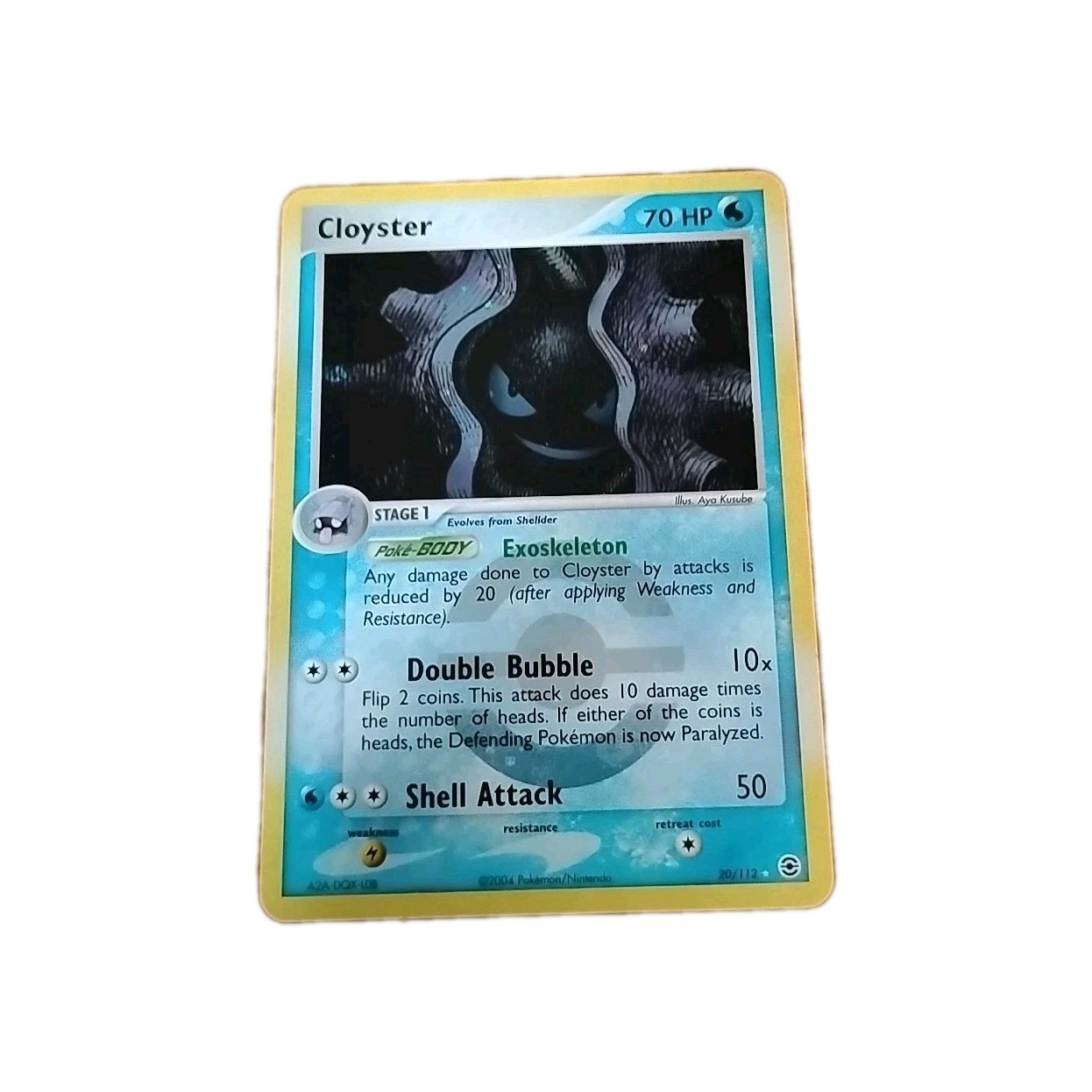 Pokemon Card.  Cloyster #20/112