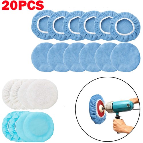20 PCS Polishing Bonnet Buffer Pads Soft Wool For 5-6" Car Polisher - Foto 1 di 6