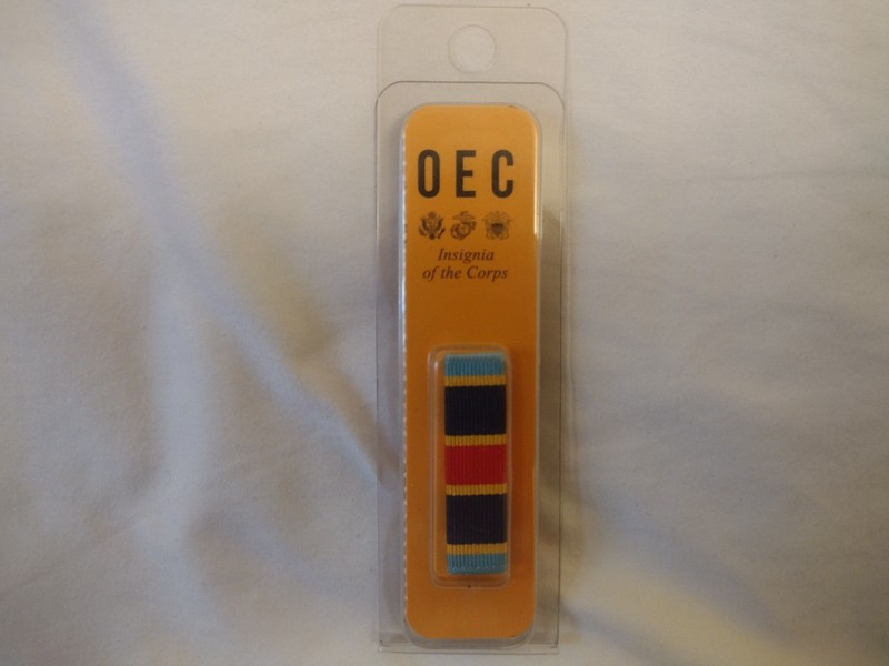 US Navy/Marine Corps Overseas Service Ribbon (Officer Equipment Company), NEW