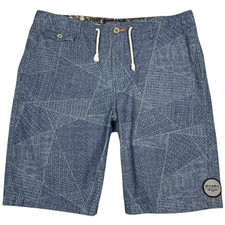 Roark Shorts Mens 36 Blue All Over Print 10" Hiking Outdoor Revival Casual Beach
