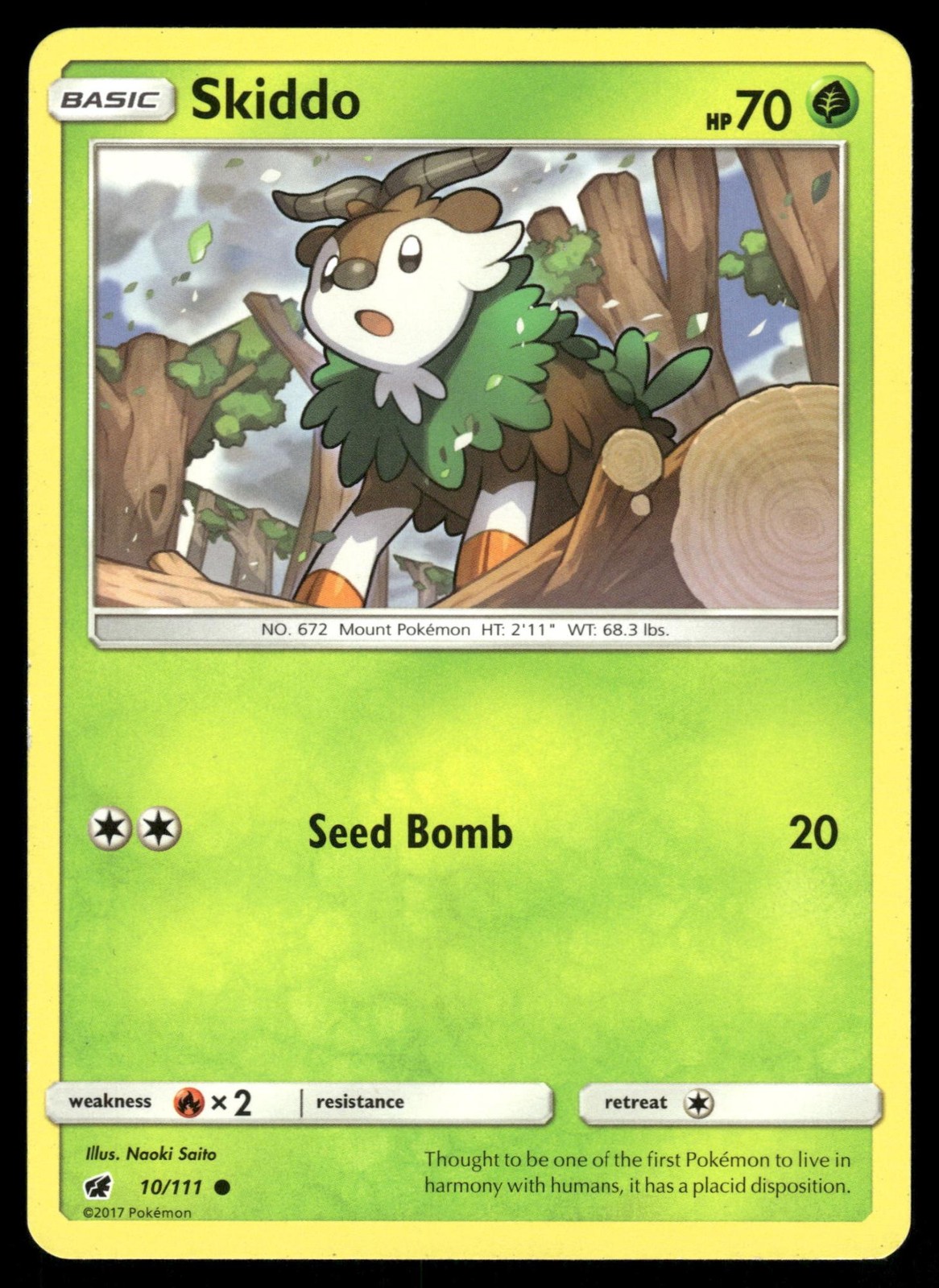 Skiddo 10/111 Common Crimson Invasion Pokemon Lightly Played