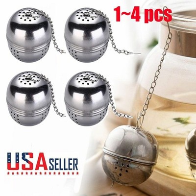 Tea Infuser Ball Mesh Loose Leaf Herb Strainer Stainless Steel Secure Locking