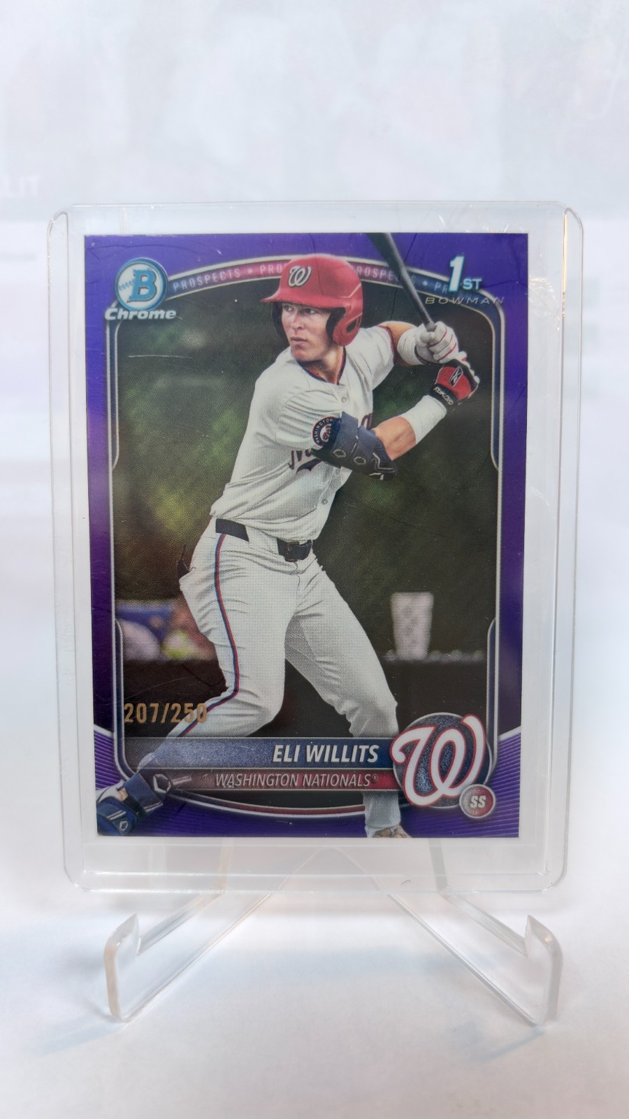 2025 Bowman Draft Eli Willits 1st Chrome True Purple /250 #BDC-1