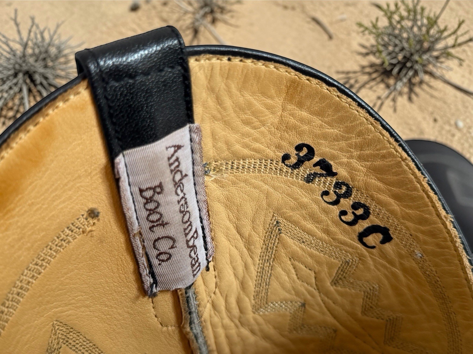 Vtg Mens Anderson Bean 9.5 E Python Snakeskin Bla… - image 16