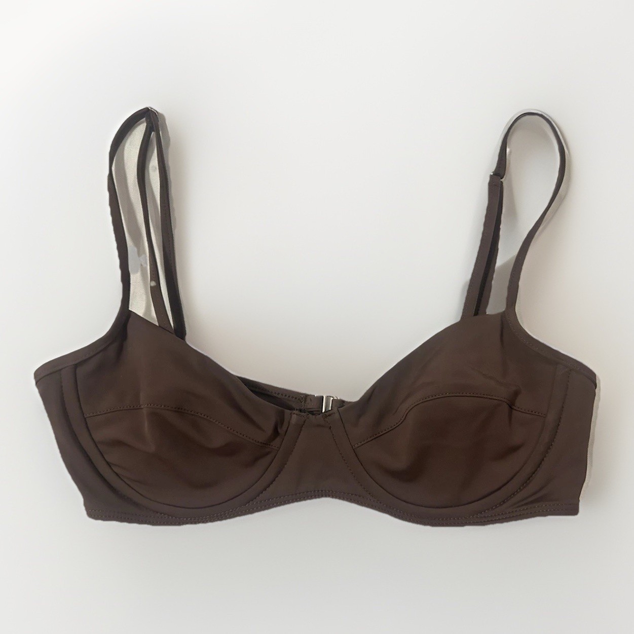 Mara Hoffman Lua underwired bikini top Espresso C… - image 1