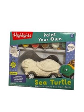 Highlights Paint Your Own Sea Turtle Plaster Figurine Pull Back Racer Kit