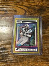 Panini 2022 Score Terrace Marshall Jr. Gold Parallel #47 Carolina Panthers NFL