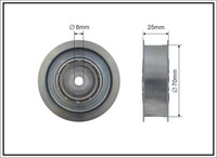 Umlenk-/FüHrungsrolle Keilrippenriemen Caffaro 500094 FüR Klasse Mercedes Metall