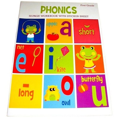 Clever Factory PHONICS First Grade Workbook (2016) Award Stickers Homeschool 