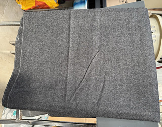 2.4m x 0.75cm Fox Brothers Charcoal Flannel (bought in factory sale)