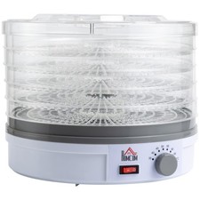 HOMCOM 5 Tier Food Dehydrator, 245W Food Dryer Machine with Adjustable Temperatu