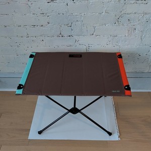 Helinox Table One Hard Top Camping Mint/Orange Folding w/Carry Bag Multi-Block