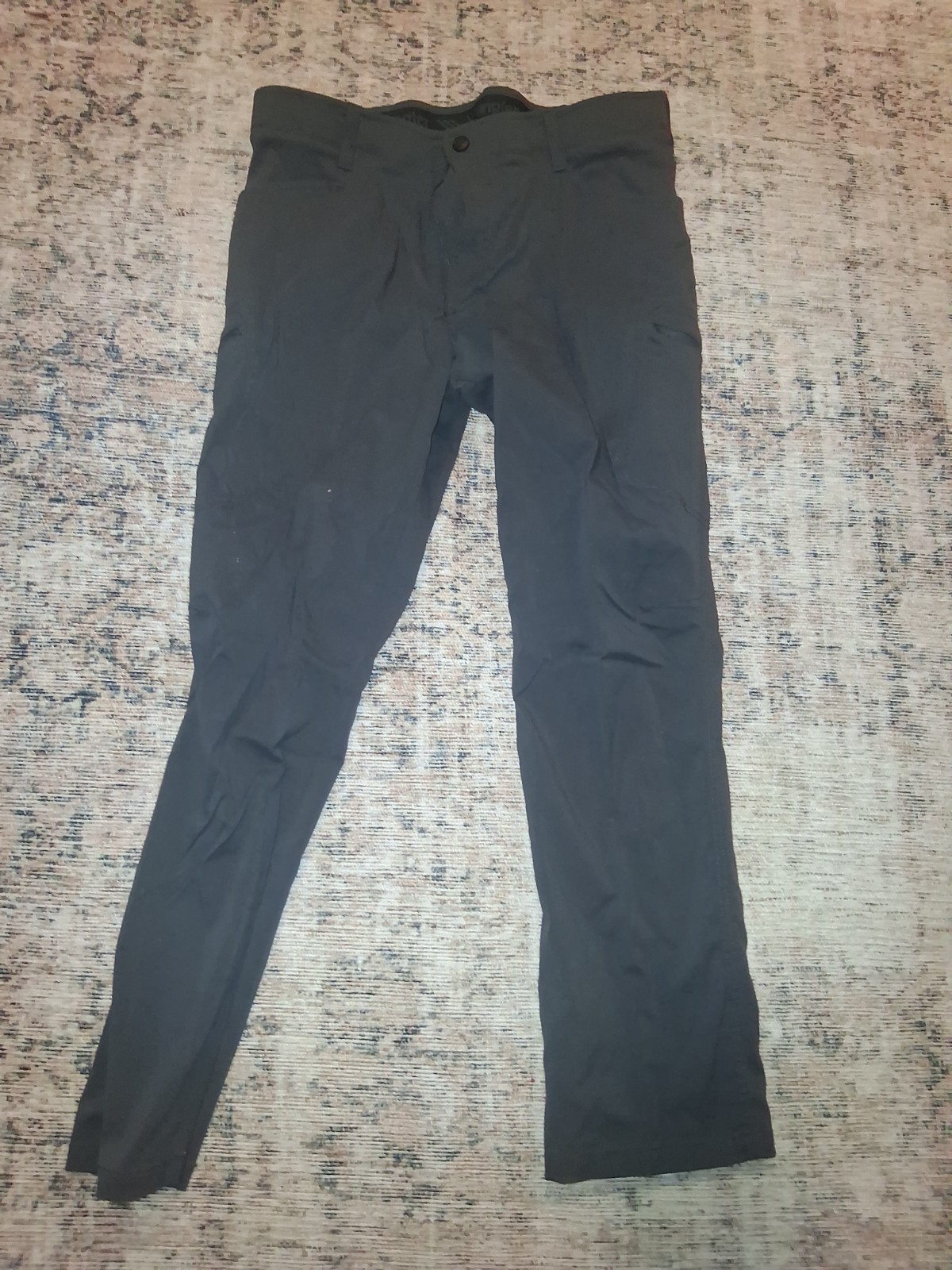 Mens Wrangler Pants Gray NW78CN Size 36x30 Straight Leg Stretch Cargo 6 Pockets