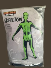 Spooktacular Creations Skeleton Costume Size L 10-12 Yrs