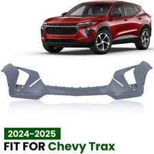 Front Bumper Upper Cover For 2024 2025 Chevrolet Trax W/Tow Hook Hole Primed