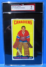 1964-65 Topps Tall Boys Hockey Card #17, CHARLIE HODGE, Montreal Canadiens KSA 5