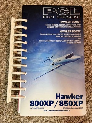 Hawker 800XP / 850XP Proline 21 Pilot Checklist QRH