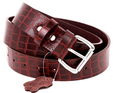 Men's Genuine Buffalo Leather Belt Full Grain 1-1/2" USA Handmade USA By Amish