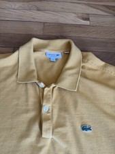 Lacoste Polo Shirt Mens Sz. 7 XXL Yellow Classic Fit Short Sleeve Alligator Logo