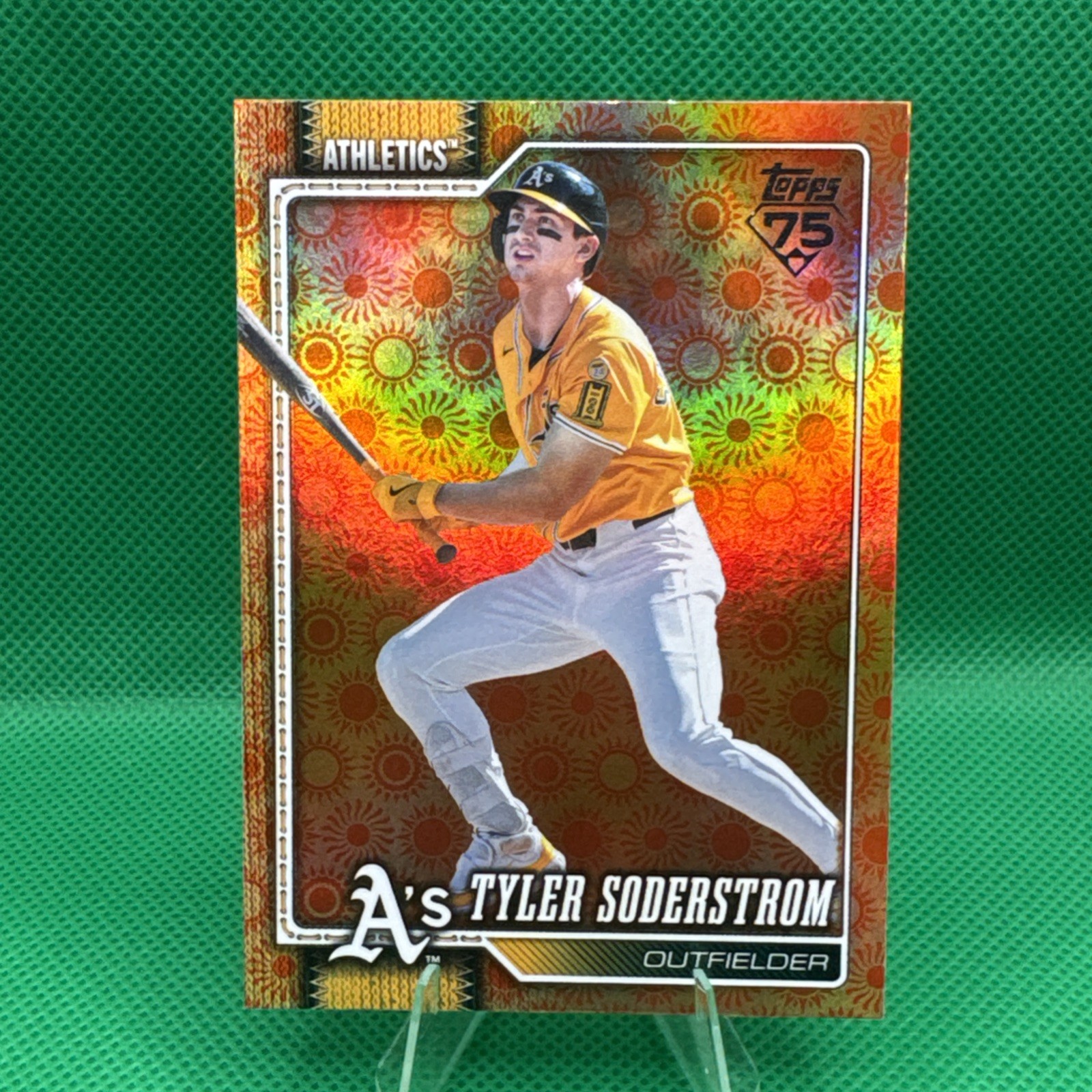 2026 Topps Series 2 Tyler Soderstrom Orange Sun Foil Parallel 564 - Athletics