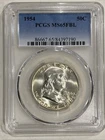 1954 P Franklin Half Dollar PCGS MS65 FBL Silver Coin 50C US Mint