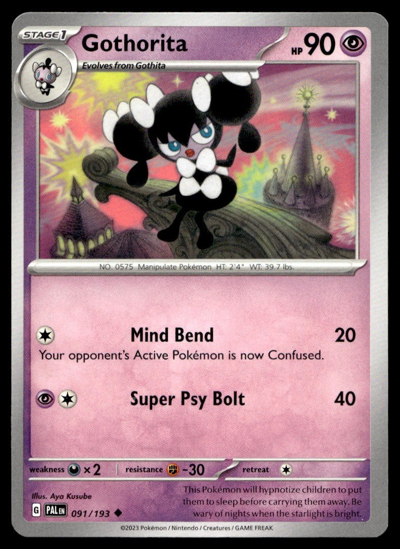 Gothorita 91/193 Pokemon Card Paldea Evolved Uncommon 90 HP Lightly Played MQ