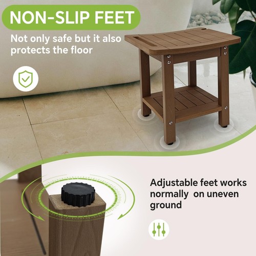 Shower Stool, HDPS Shower Bench Seat for Inside Shower to Sit on, Waterproof ... - Picture 6 of 7
