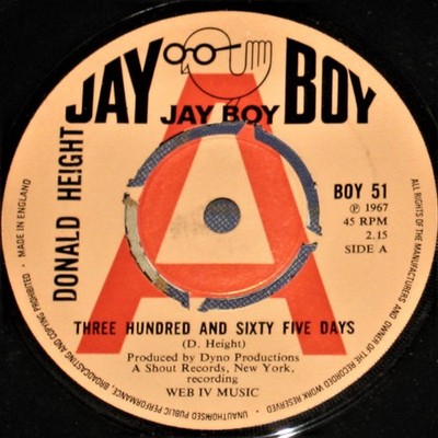 Donald Height - Three Hundred And Sixty Five Days / I'm Willing To Wait (7'', ...
