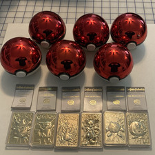 1999 Burger King POKEMON 23K Gold-Plated Cards, Balls, COA, lot of 6