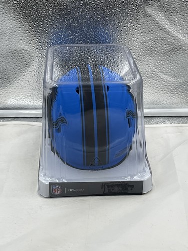 Detroit Lions NFL Riddell Speed Blue Rave Alternate Replica Mini Helmet ...