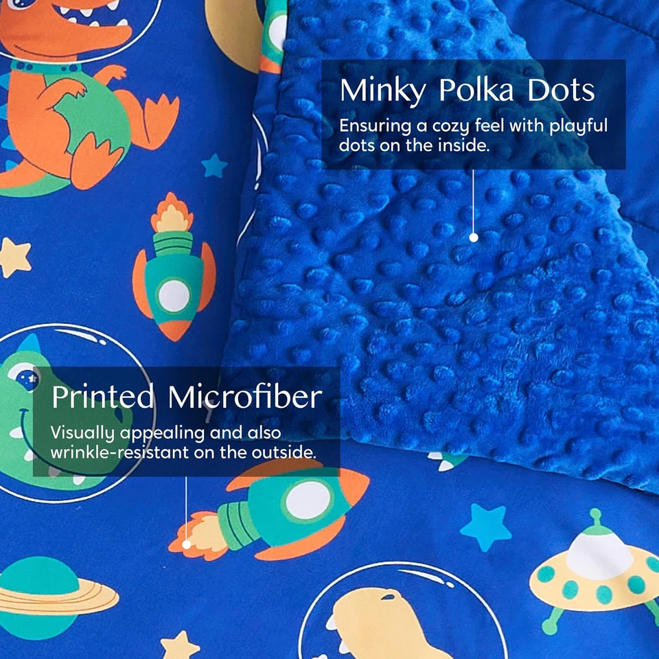 Saco de dormir para niños pequeños 55”x22” con almohada extraíble y manta Minky, 3+ años Foto 4 de 4