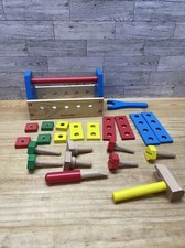 Melissa  Doug Wooden Tool Box Set Kit 23 Pieces Set Free Fast Shipping