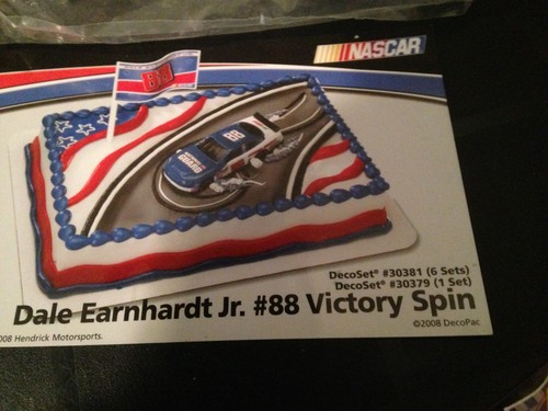 DecoPac DALE EARNHARDT JR #88 VICTORY BIRTHDAY CAKE TOPPER DECORATING KIT NEW - Picture 2 of 4