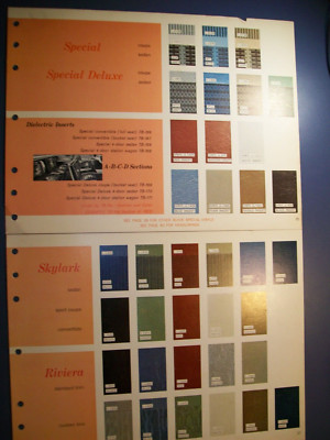 1964 Cadillac auto upholstery sheets