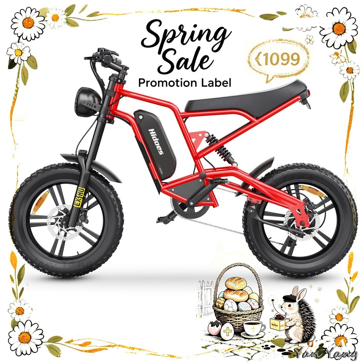 20'' Fat Tyre Electric Mountain Bike, 250W E-Bikes used 15 mph For Adult  bicycle