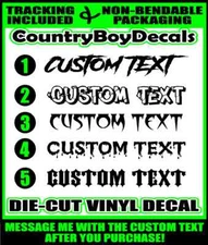 CUSTOM TEXT 24" Vertical Windshield Vinyl Decal Sticker PERSONALIZED Truck Car