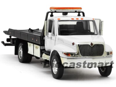 JADA 1:24 INTERNATIONAL DURASTAR 4400 FLATBED TOW TRUCK NEW DIECAST MODEL WHITE