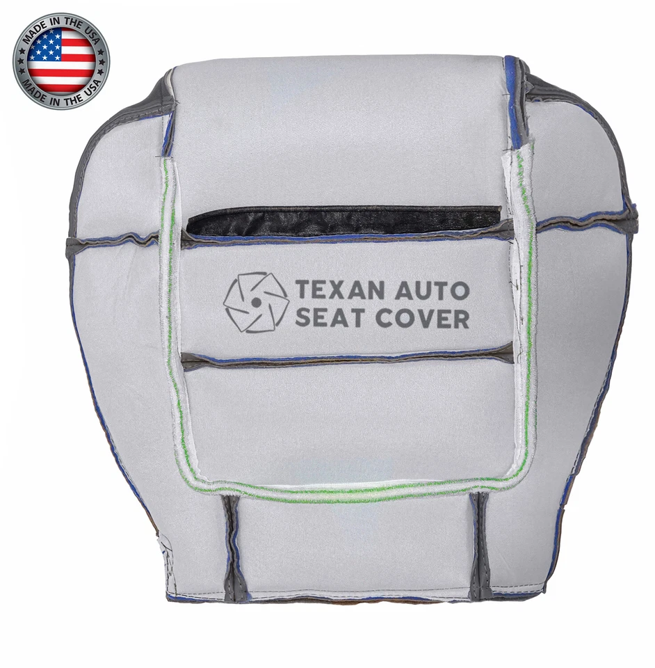 2001, 2002 Ford F-150 Lariat Crew Cab capa de assento de substituição de couro cinza - Imagem 3 de 4