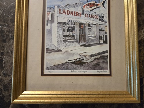 LADNER'S SEAFOOD BY Sylvia Corban Kunstdruck signiert nummeriert 35/240 MISSISSIPPI - Bild 3 von 12