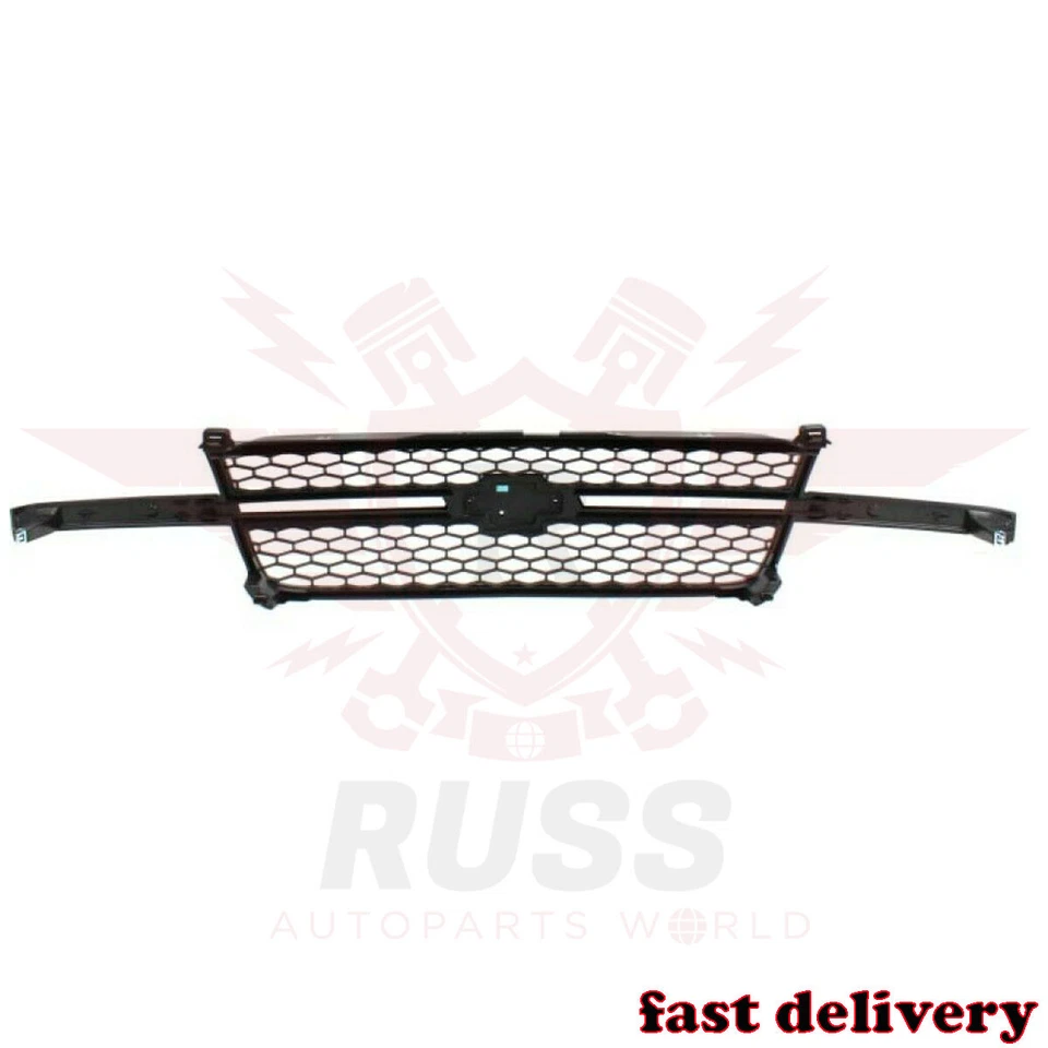 New Front Upper Black Grille Assembly Fits 2003-2007 Chevrolet Silverado 1500 SS - Image 4 of 4