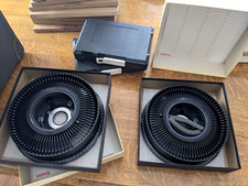 2 New Kodak Carousel 140 Slide Trays 1 80 Used 1 Leather Carrying Case 1   