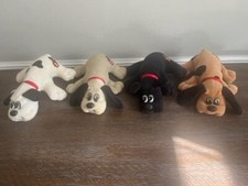 Lot of 4 Vintage 1980's Tonka Pound Puppies Plush Stuffed Animal Toys 8"