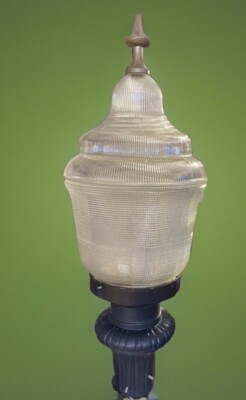 Vintage Holophane 36” Luminaire Glass Street Light Lamp, Street
