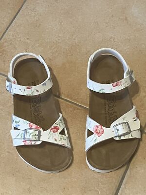Birkenstock Birki's Sandalen Tuvalu Mädchen Leder EVA weiß Blumen 332093