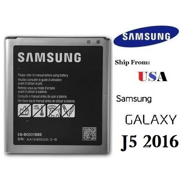 Batería de repuesto Samsung Galaxy J3 J5 ON5 Grand Prime OEM 2600 mAh EB-BG530CBE Foto 2 de 4